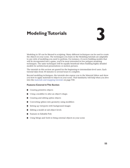 Modeling Tutorials 3