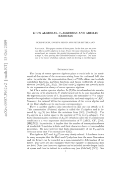 Zhu's Algebras, $ C 2 $-Algebras and Abelian Radicals