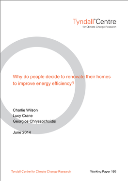 Why Do People Decide to Renovate Their Homes to Improve Energy Efficiency?