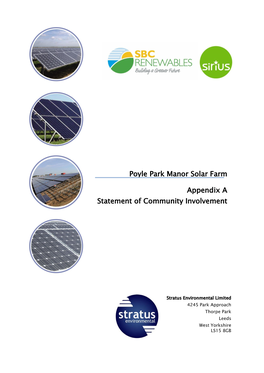 Poyle Park Manor Solar Farm Appendix a Statement Of