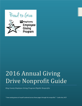 2016 Annual Giving Drive Nonprofit Guide