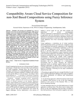 Compatibility Aware Cloud Service Composition for Non-Xml Based Compositions Using Fuzzy Inference System