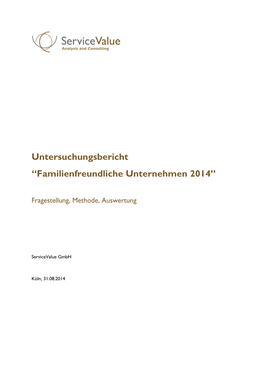 Untersuchungsbericht “Familienfreundliche Unternehmen 2014”
