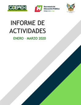 Informe De Actividades Enero – Marzo 2020