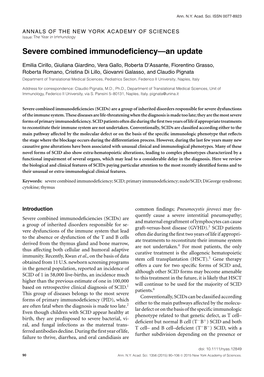 Severe Combined Immunodeficiency—