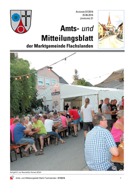 Amts- Und Mitteilungsblatt