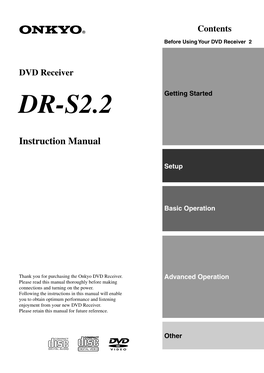 DR-S2.2 Getting Started