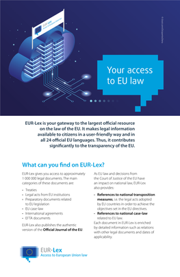 EUR-Lex Is Your Gateway to the Largest Official Resource on the Law of the EU