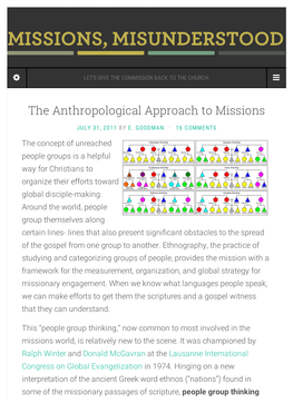 The Anthropological Approach to Missions