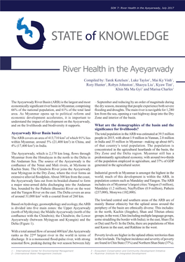 State of Knowledge: River Health in the Ayeyarwady