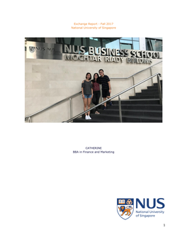 Exchange Report - Fall 2017 National University of Singapore