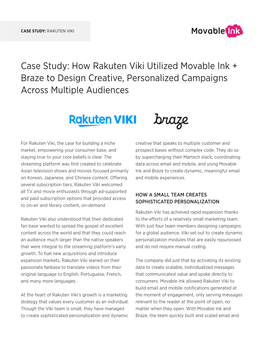 Case Study: How Rakuten Viki Utilized Movable Ink + Braze to Design Creative, Personalized Campaigns Across Multiple Audiences