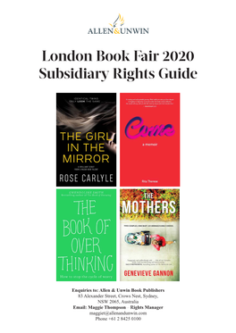 London Book Fair Rights Guide 2020