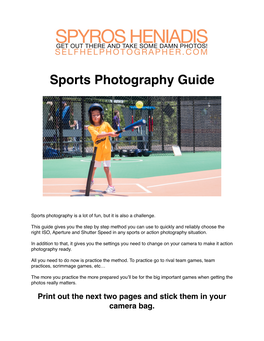 Sports Photography Guide