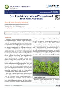 New Trends in International Vegetables and Small Farm Production