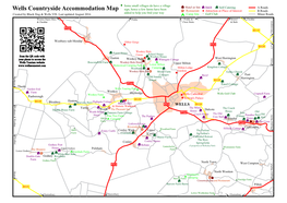 Wells Countryside Accommodation Map Aug16