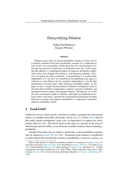 Demystifying Dilation