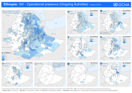 Ethiopia: 3W - Operational Presence (Ongoing Activities) (August 2016)