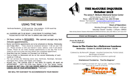 USING the VAN the Mcguire INQUIRER October 2018