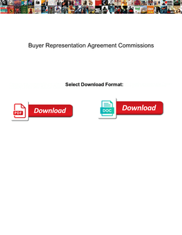 Buyer Representation Agreement Commissions