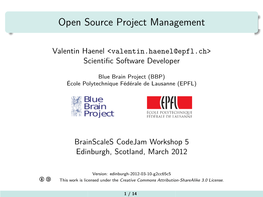 Open Source Project Management