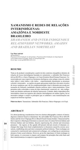 7 Dossiê 4 XAMANISMO E REDES DE RELAÇÕES INTERINDÍGENAS