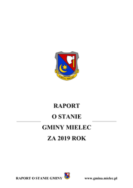 Raport O Stanie Gminy Mielec Za 2019 Rok