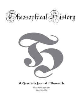 A Quarterly Journal of Research