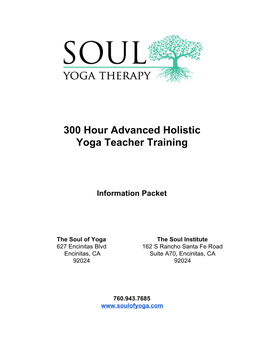 300 Hour Advanced Holistic Yoga Teacher Training