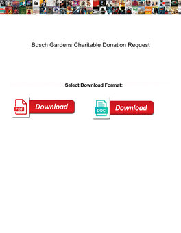 Busch Gardens Charitable Donation Request