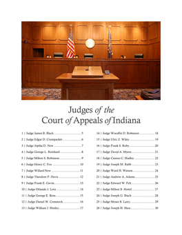 Judges of the Court of Appeals of Indiana