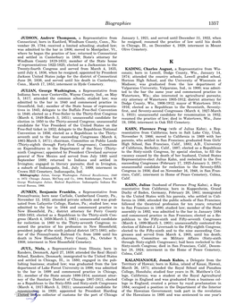 Biographical Directory of the United States Congress 1774-2005