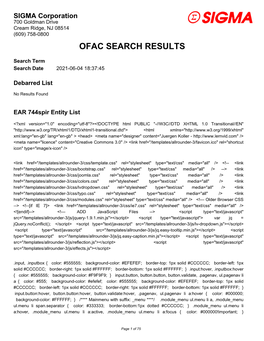 Ofac Search Results