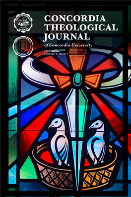 Spring 2018 Concordia Theological Journal Vol. 5 Issue 1