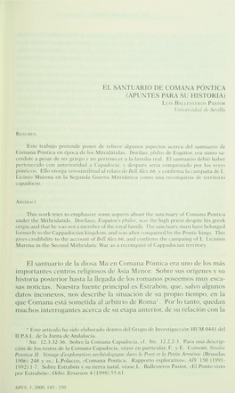 El Santuario De La Diosa Ma En Comana Póntica Era Uno De Los Más Importantes Centros Religiosos De Asia Menor