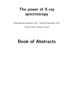 Book of Abstracts