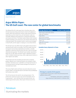 Argus WTI Houston: the Center of a New Global Benchmark