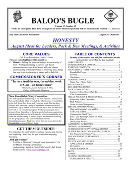 BALOO's BUGLE Volume 17, Number 12 "Make No Small Plans