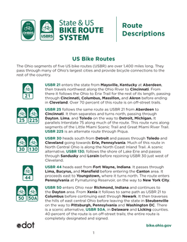 Bike Route Descriptions