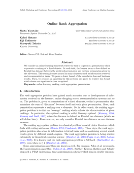 Online Rank Aggregation