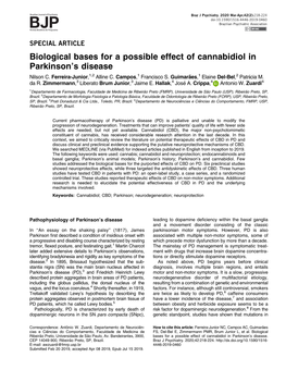 Biological Bases for a Possible Effect of Cannabidiol in Parkinson's Disease