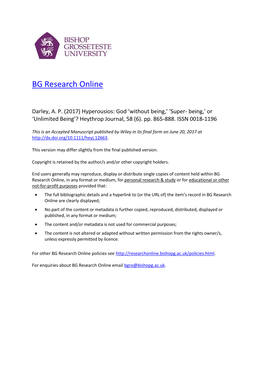 BG Research Online