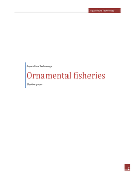 Ornamental Fisheries