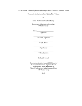 Duke University Dissertation Template