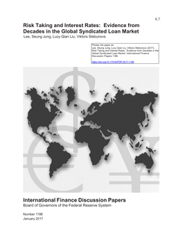 Evidence from Decades in the Global Syndicated Loan Market Lee, Seung Jung, Lucy Qian Liu, Viktors Stebunovs