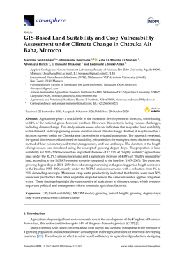 GIS-Based Land Suitability and Crop Vulnerability Assessment Under Climate Change in Chtouka Ait Baha, Morocco
