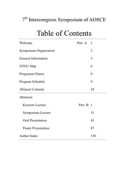 Table of Contents