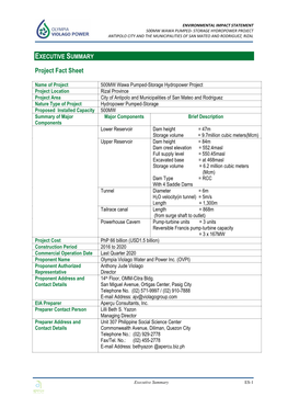 Project Fact Sheet