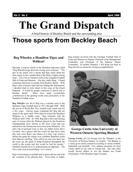 The Grand Dispatch a Brief History of Beckley Beach and the Surrounding Area Those Sports from Beckley Beach