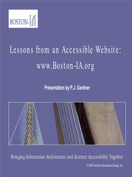 "Lessons from an Accessible Web Site" (PDF)